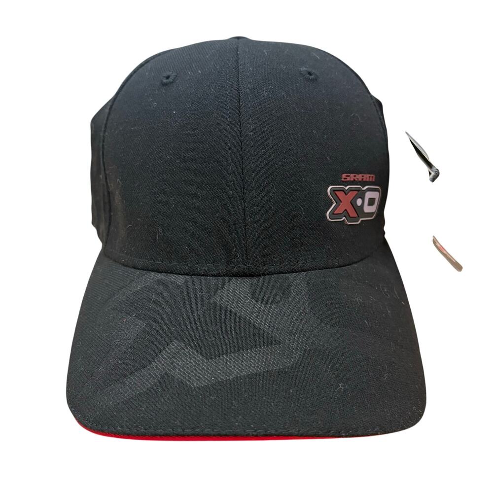 NWT SRAM XO Eagle Transmission Hat Cap Cycling Bicycle Black FlexFit Fitted S/M